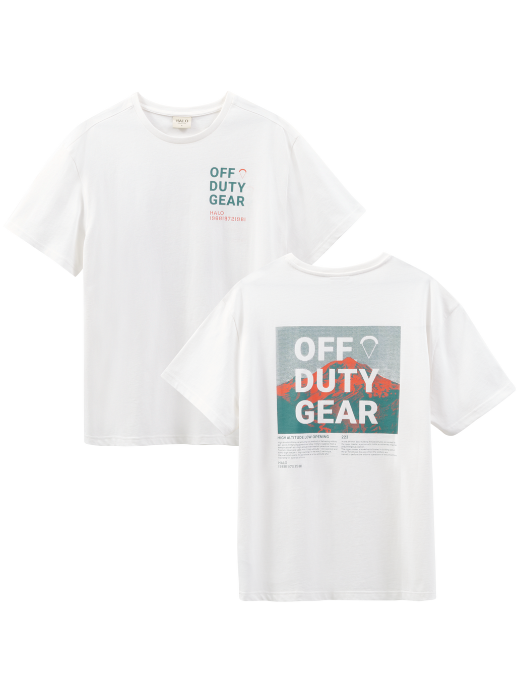 HALO AIR FORCE T-SHIRT, WHITE, packshot
