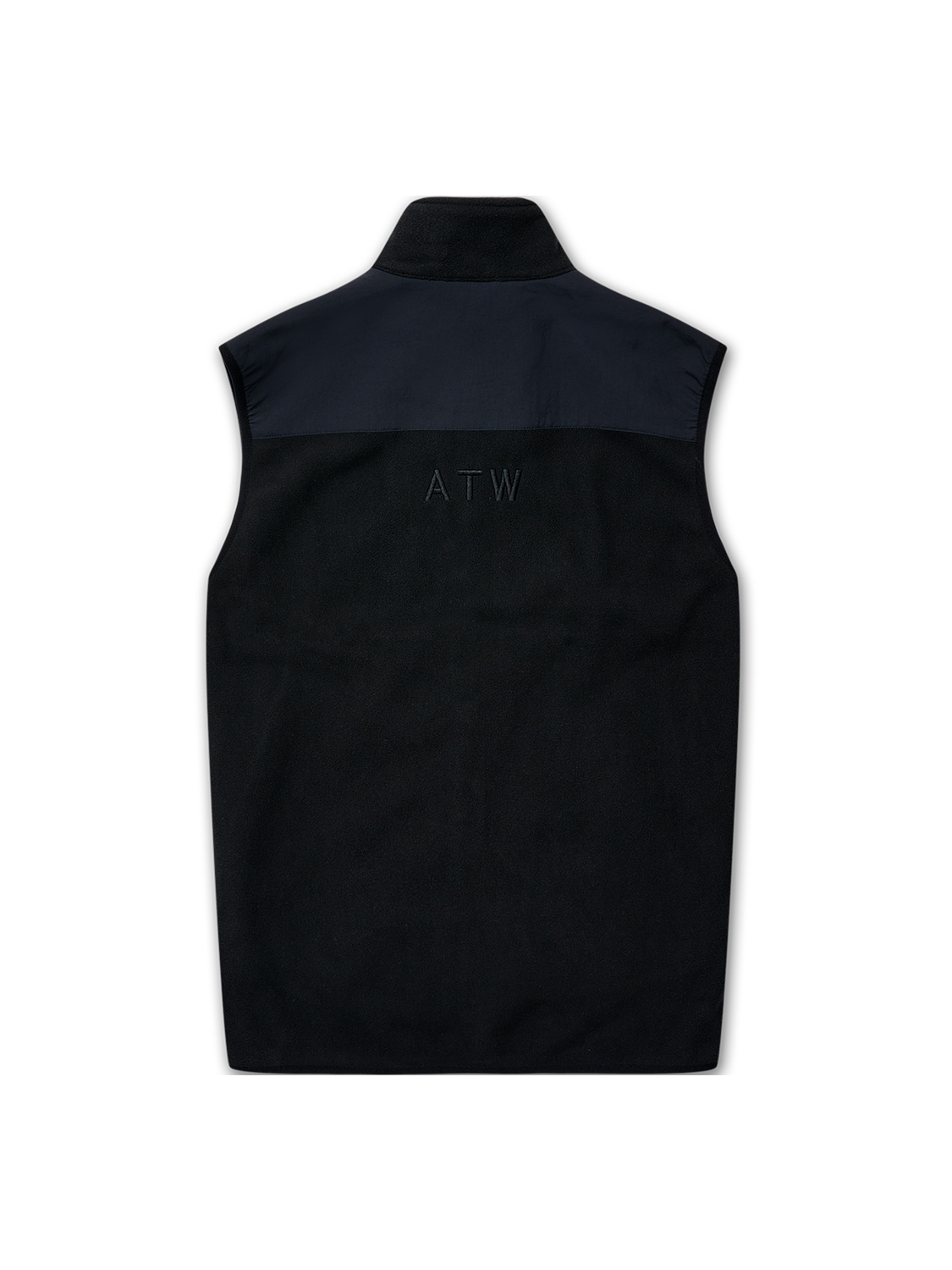 HALO BLOCKED FLEECE VEST, BLACK, packshot